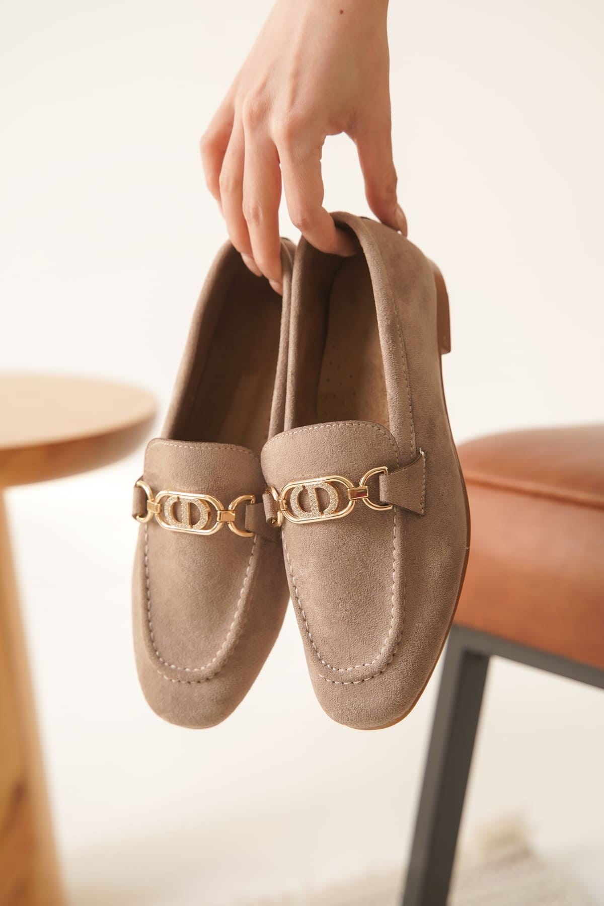 Hera Premium Kadın Süet Vizon Günlük Ayakkabı