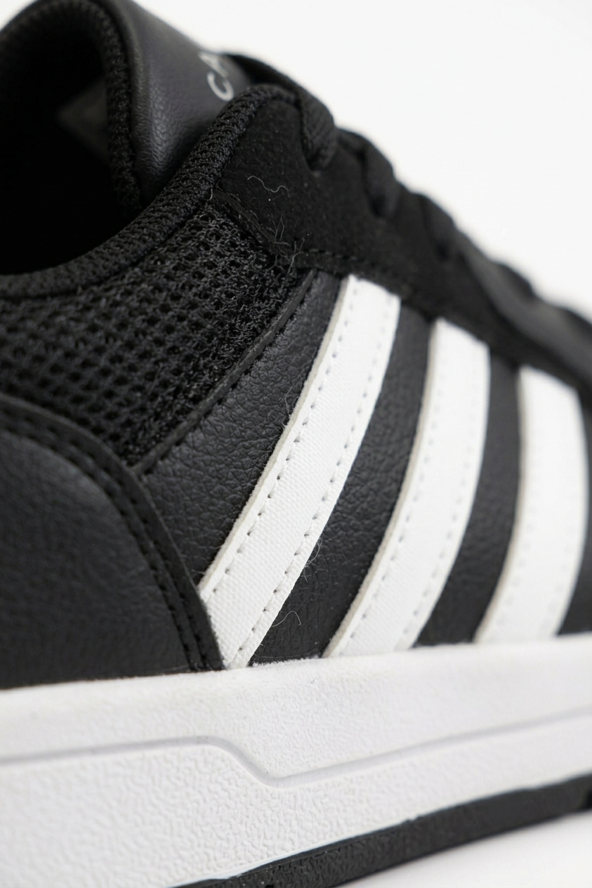 HMNT-2499 Premium Çizgili Siyah Beyaz Unisex Sneaker
