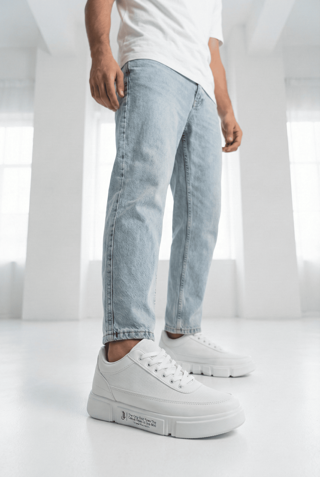 ZR-J-X20 Günlük Rahat Kalın Taban Beyaz Erkek Sneaker