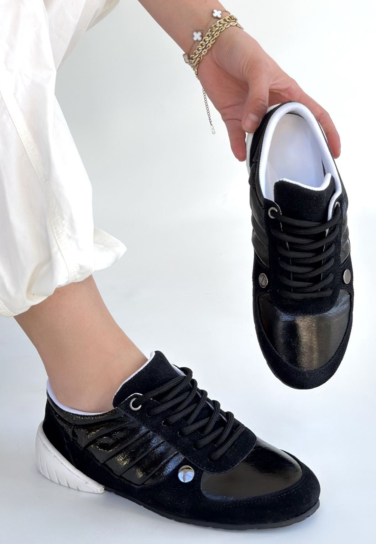 Jawen Premium Siyah Nubuk Spor Ayakkabı