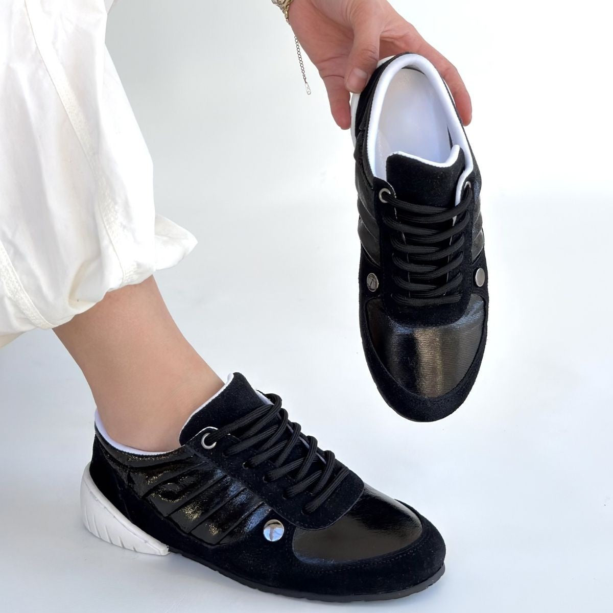 Jawen Premium Siyah Nubuk Spor Ayakkabı