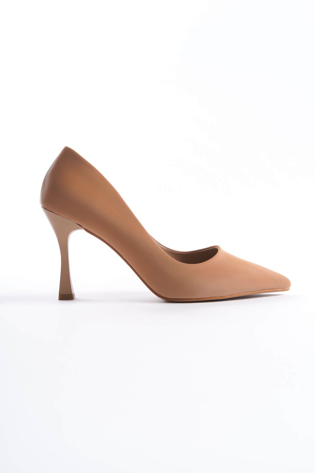 Jessica Premium Kadın Nude Saten Stiletto