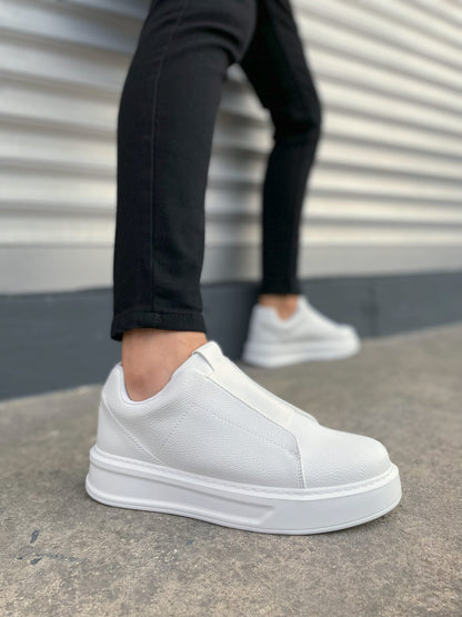 JY007 Alba Lastikli Günlük Erkek Sneaker - Beyaz