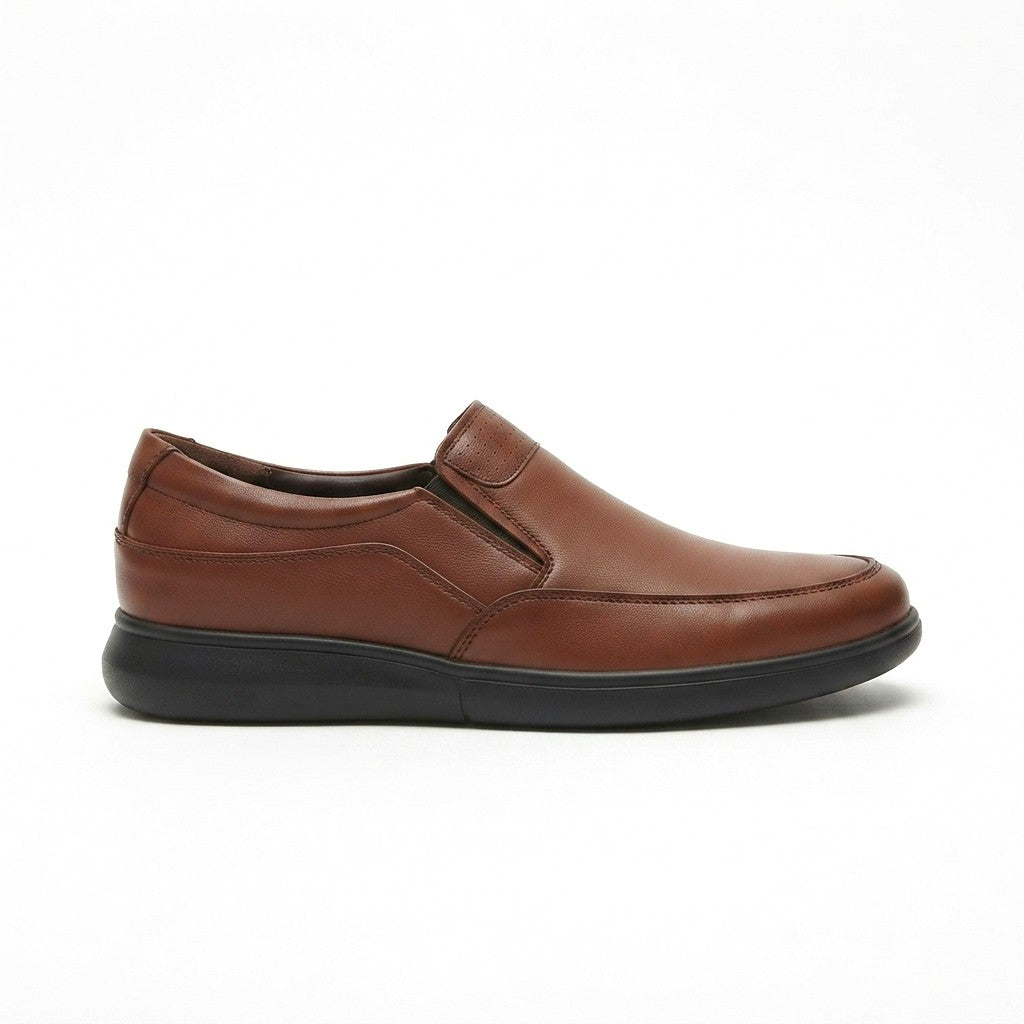 ZRJ0410 Business Casual Slip-On Men's Comfort Classic Shoes - Brown