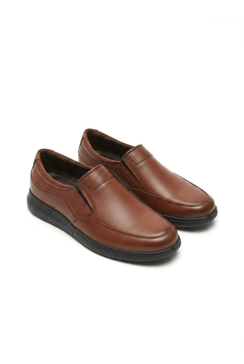 ZRJ0410 Business Casual Slip-On Men's Comfort Classic Shoes - Brown
