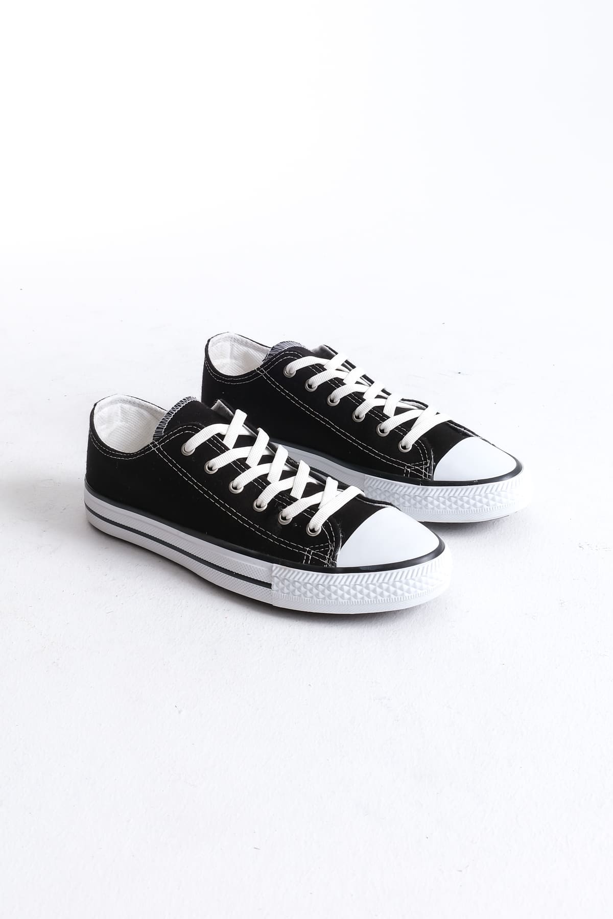 Lukes Bağcıklı Keten Kumaş Erkek Günlük Sneaker Ayakkabı Siyah