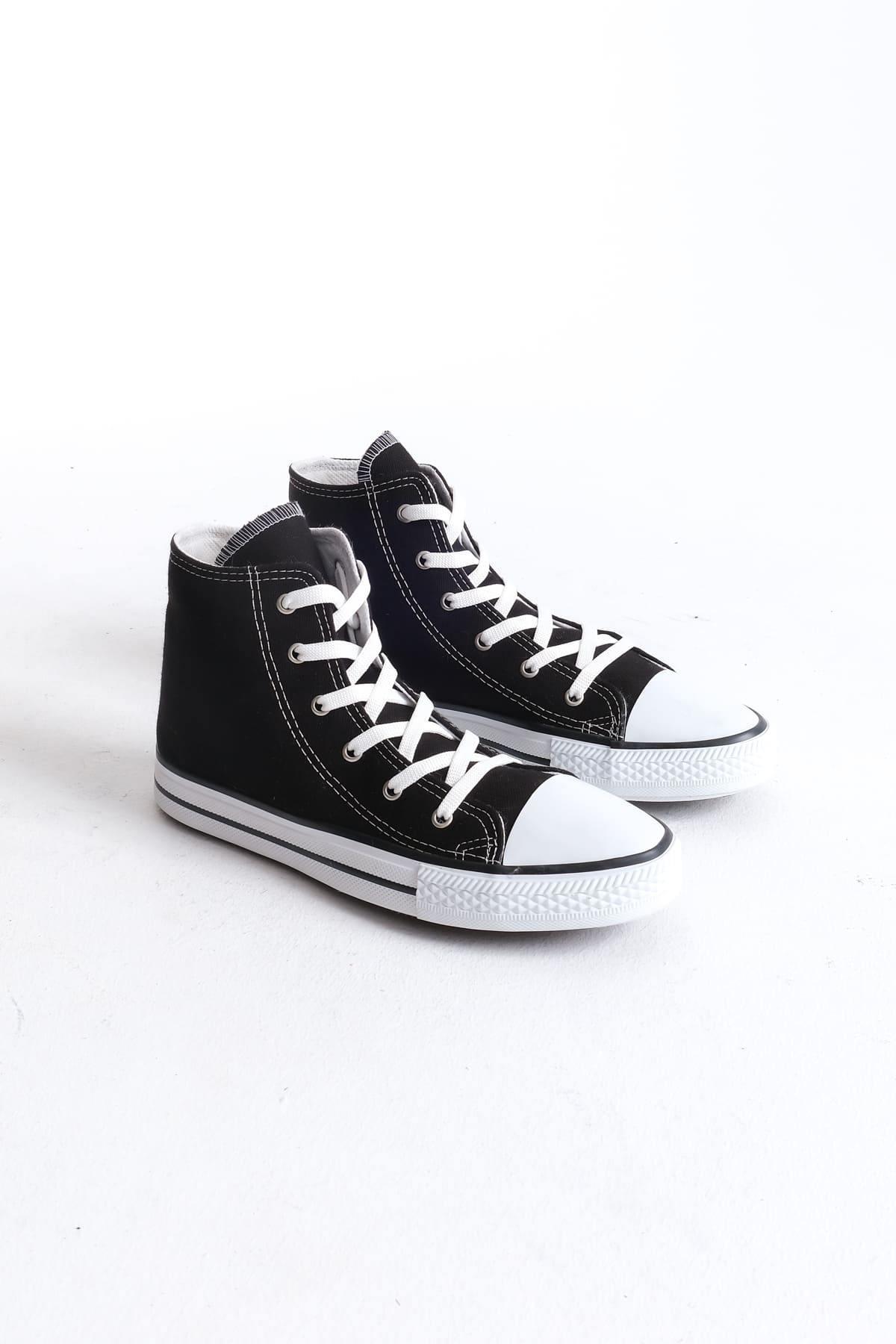 AXE Lace-Up Linen Fabric Men's Casual Sneakers Black