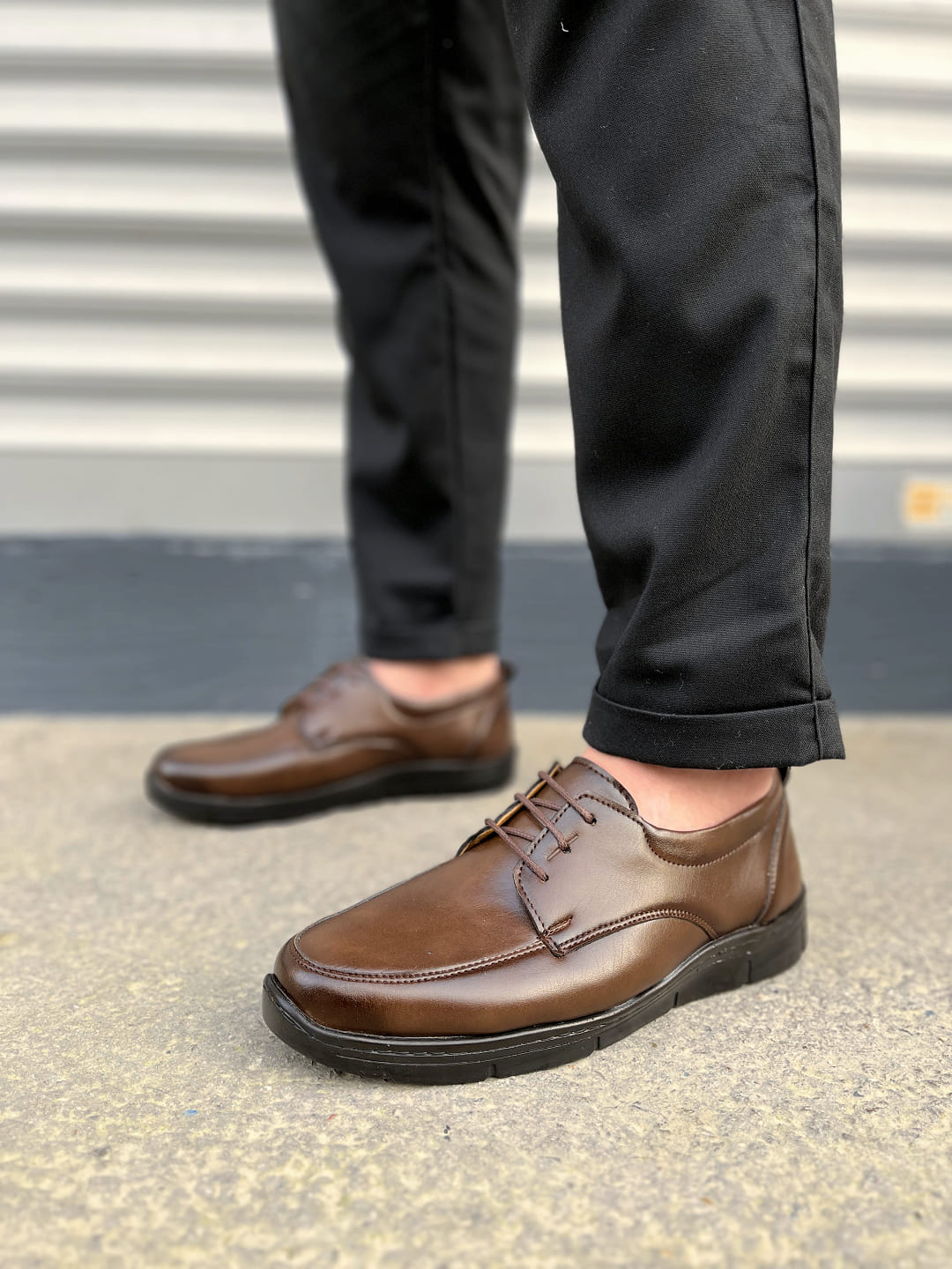 JY0510 Clasica Bağcıklı Erkek Günlük Klasik Ayakkabı - Kahverengi