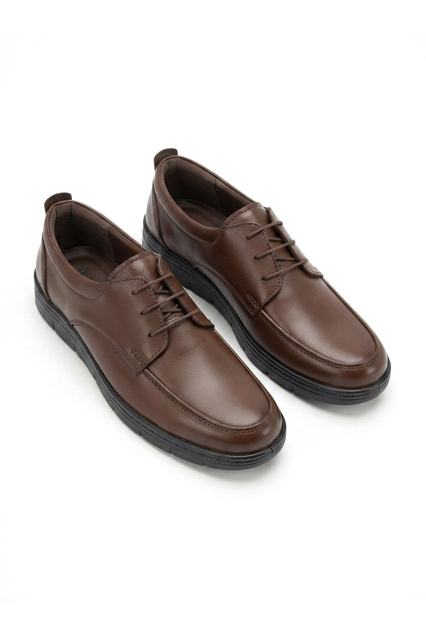ZRJ0510 Business Casual Lace-Up Men's Classic Shoes - Brown