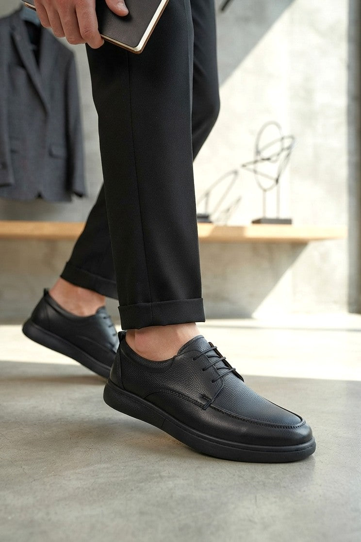 ZRJ0510 Business Casual Lace-up Men's Classic Shoes - Black