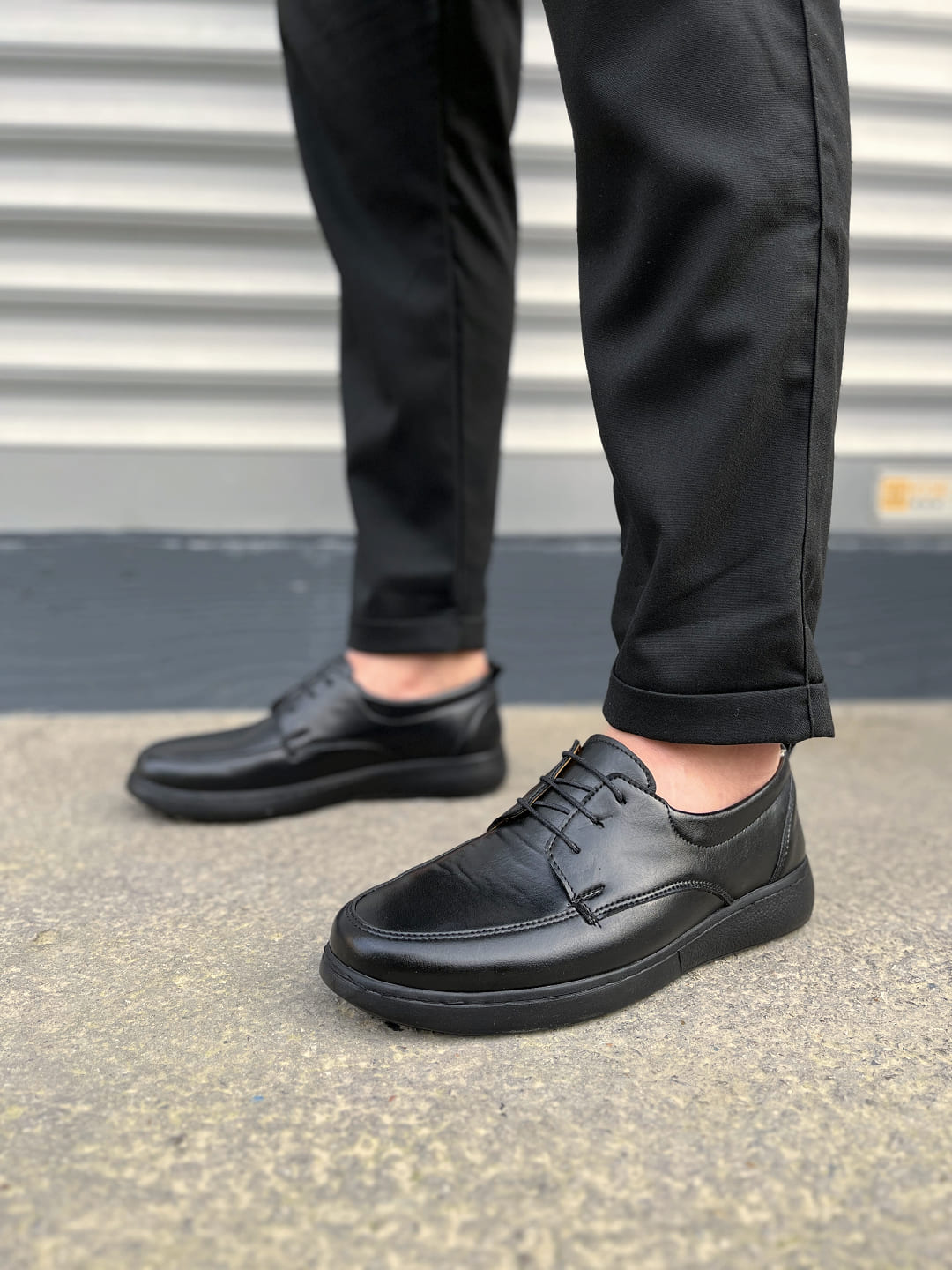 JY0510 Clasica Bağcıklı Erkek Günlük Klasik Ayakkabı - Siyah