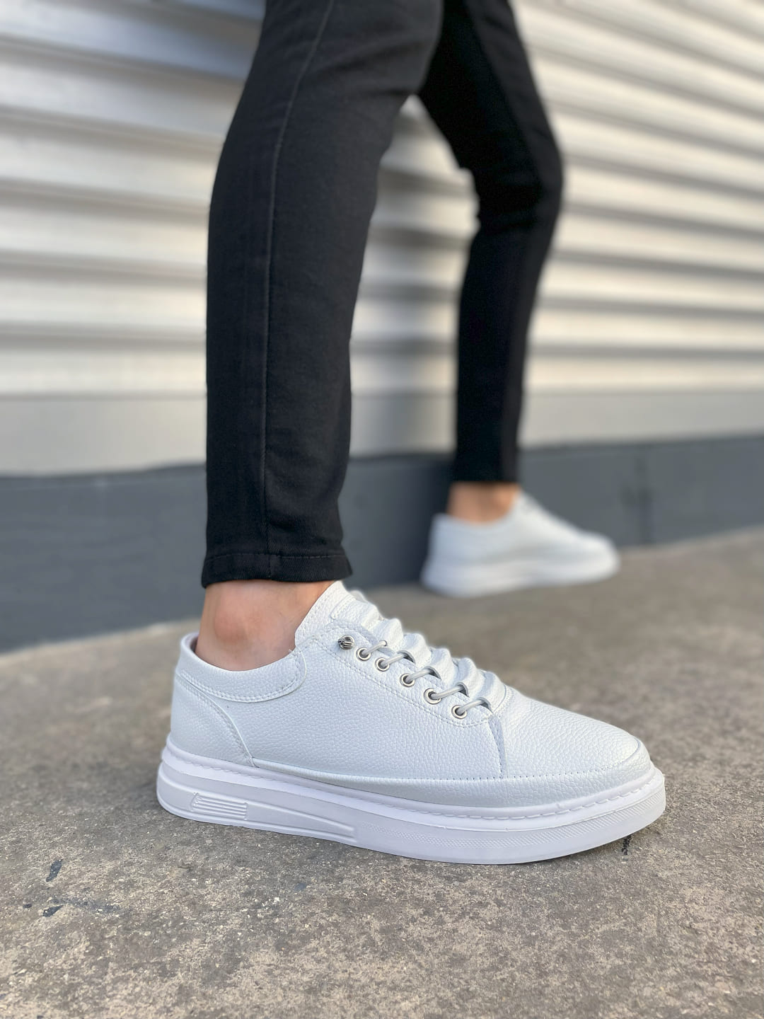 JY0535 Prime Bağcıklı Erkek Sneaker Ayakkabı - Beyaz