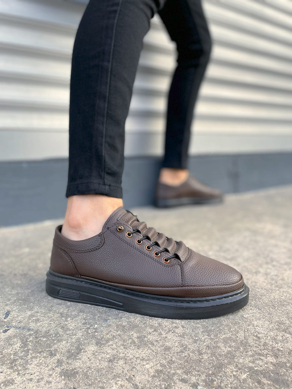 JY0535 Prime Bağcıklı Erkek Sneaker Ayakkabı - Kahve