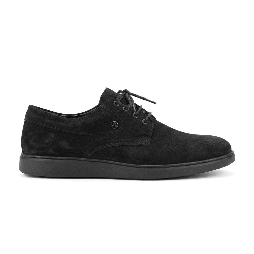 ZRJ0610 Casual Business Lace-Up Men's Classic Shoes - Black Suede