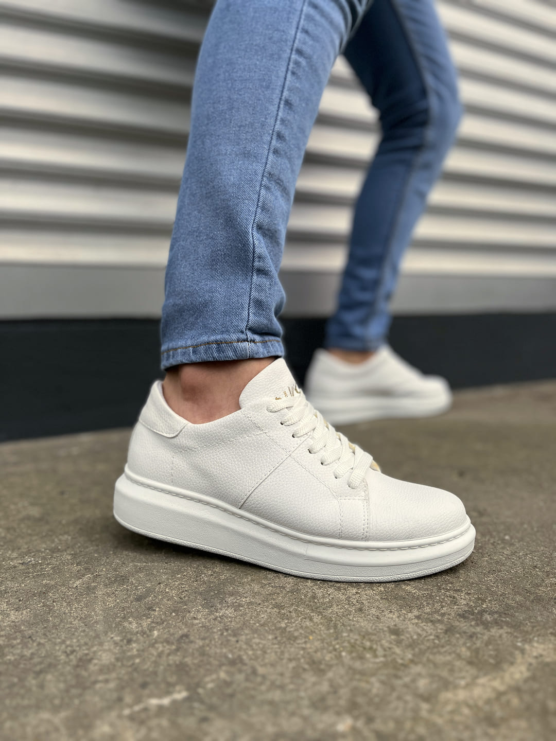 JY151 Boost Bağcıklı Erkek Günlük Sneaker Ayakkabı - Beyaz