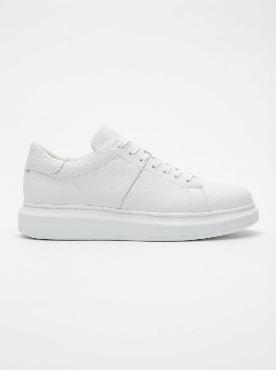 ZRJ151 Yüksek Kalite Bağcıklı Erkek Günlük Sneaker - Beyaz