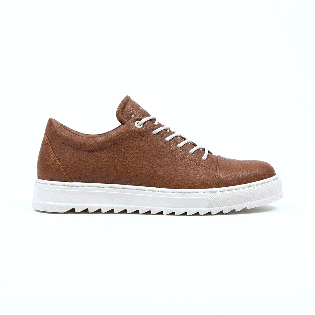 ZRJ152 High-Quality Lace-Up Men's Daily Sports Casual Shoes - Tan White