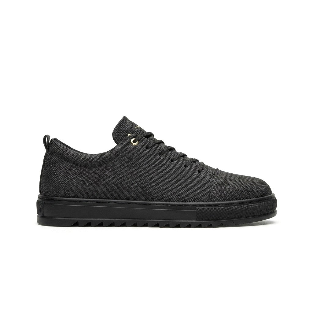 ZRJ152K High-Quality Lace-Up Men's Casual Sport Shoes - Linen Black