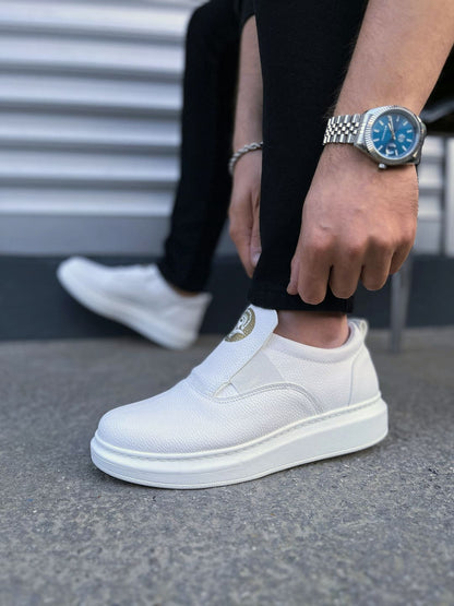 JY161 Hippo Lastik Detaylı Erkek Günlük Sneaker - Beyaz