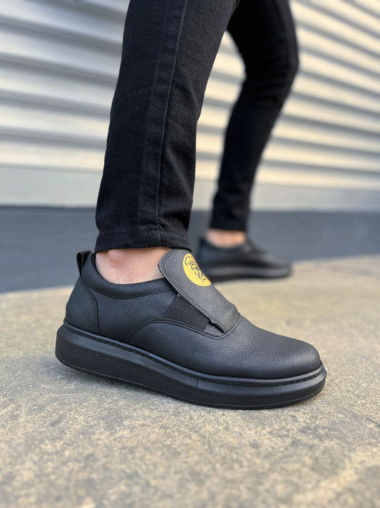 JY161 Hippo Lastik Detaylı Erkek Günlük Sneaker - Siyah