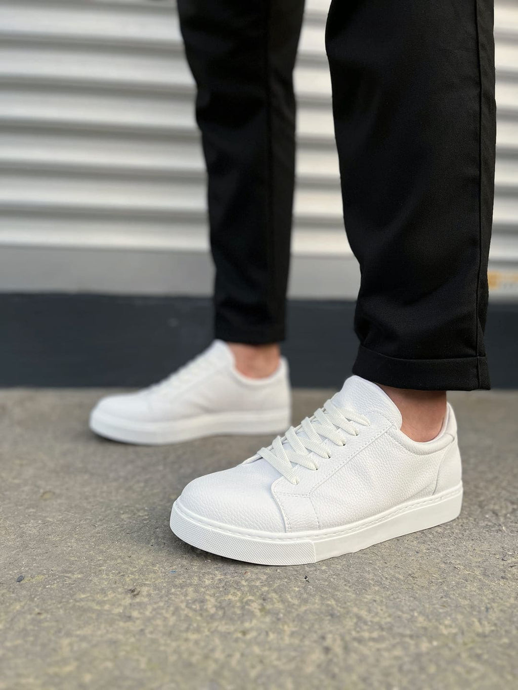 JY165 Elite Bağcıklı Erkek Günlük Sneaker - Beyaz