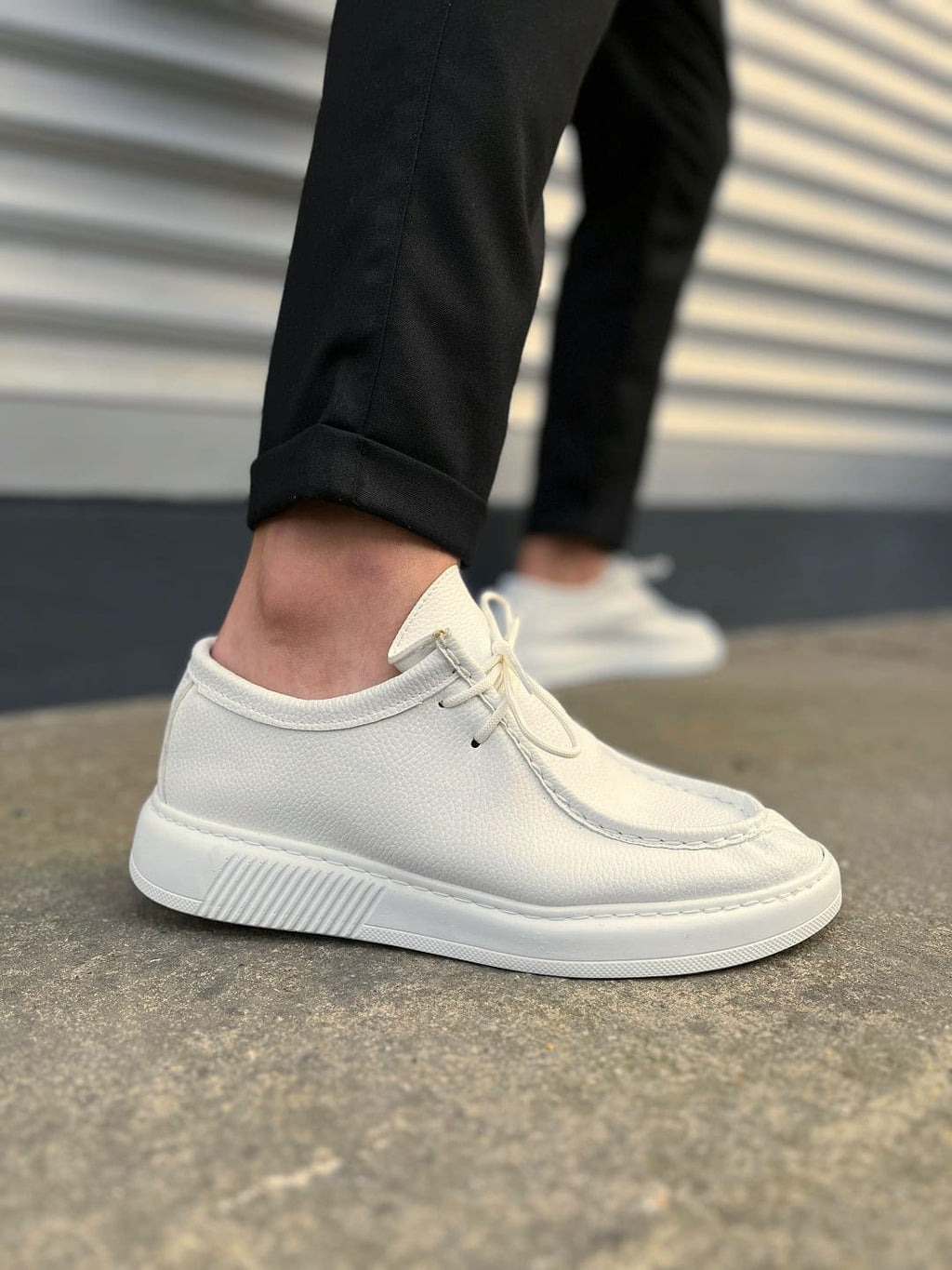 JY170 Tornado Bağcıklı Erkek Günlük Spor Klasik Ayakkabı - Beyaz