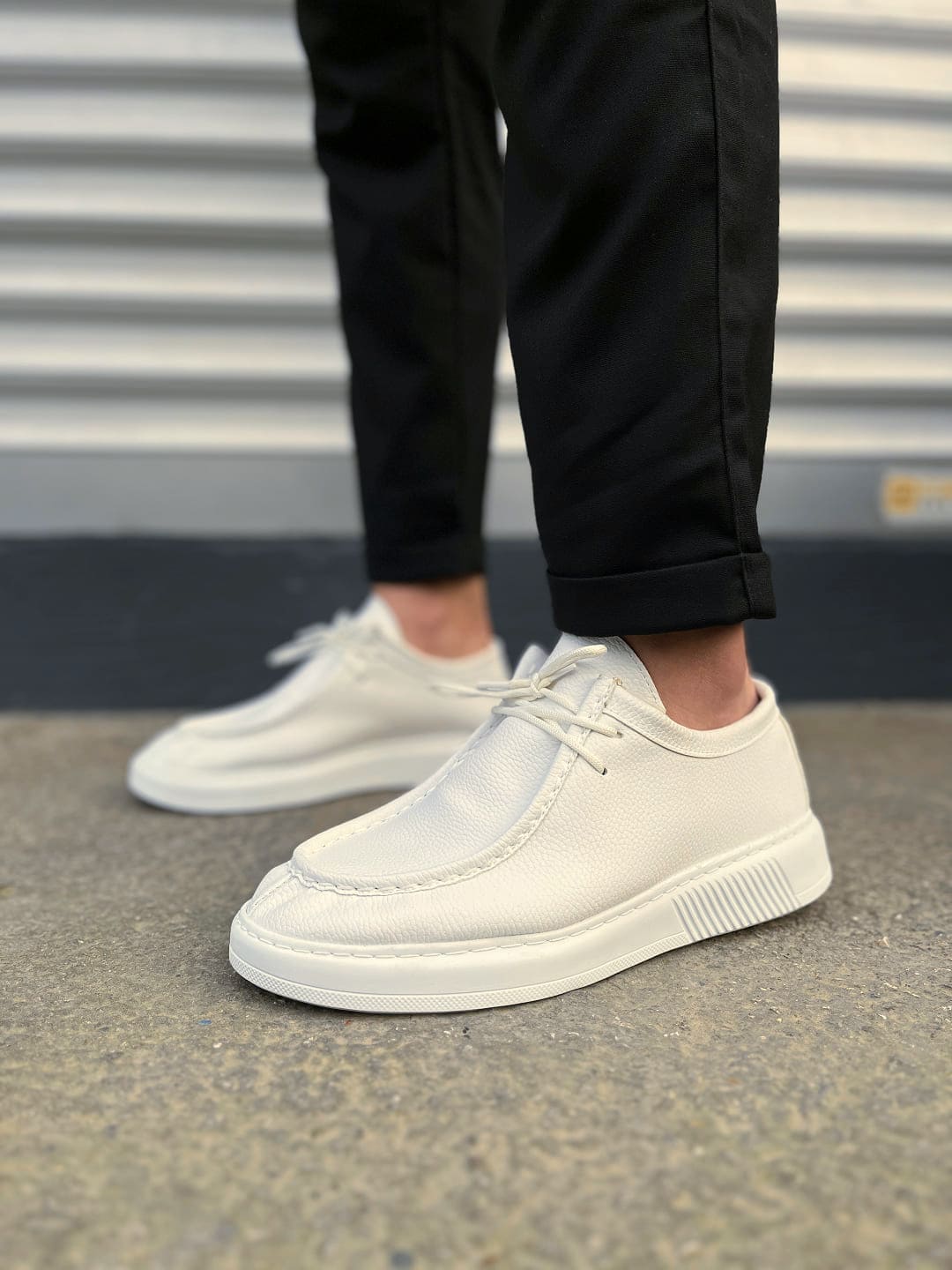 JY170 Tornado Bağcıklı Erkek Günlük Spor Klasik Ayakkabı - Beyaz