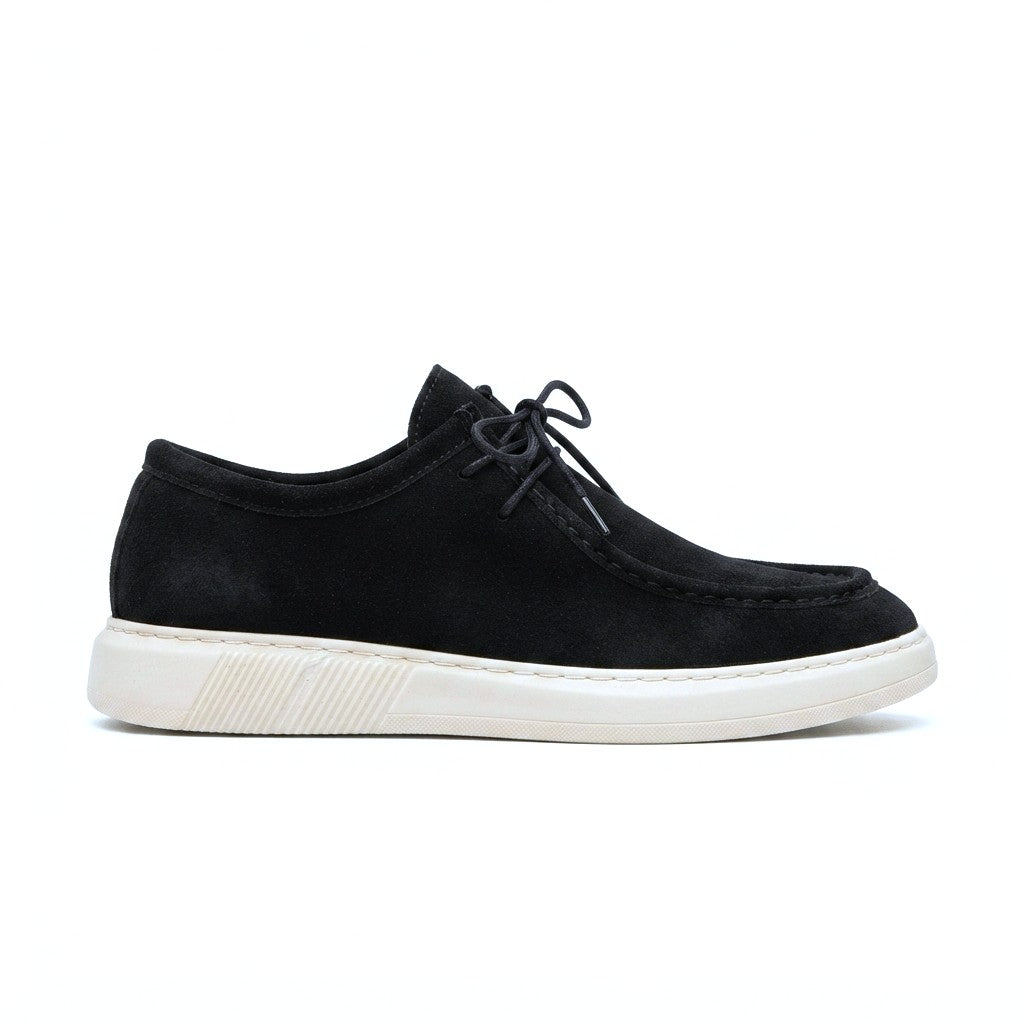 ZRJ170 High-Quality Lace-Up Casual Men's Classic Shoes - Suede Black White