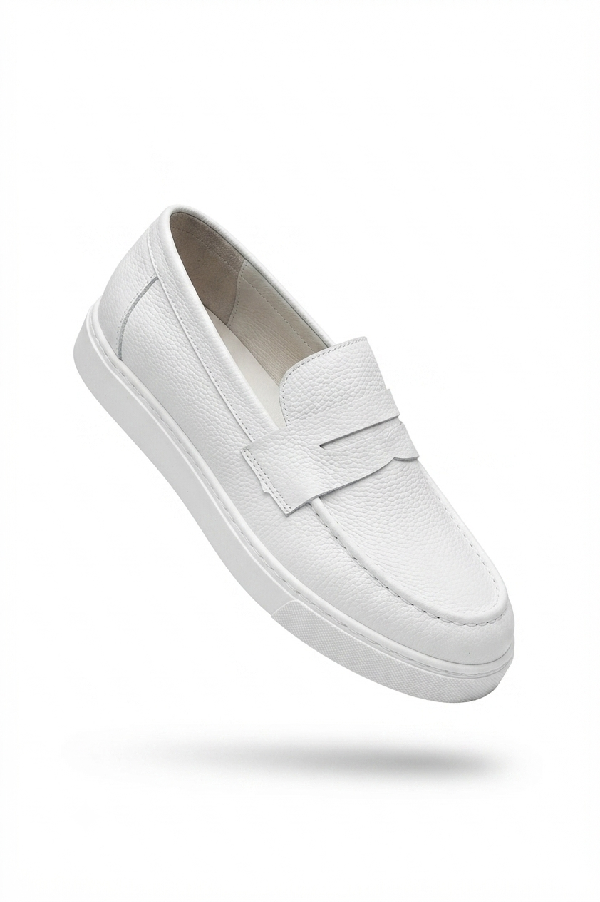 JY180 Estilo X Laceless Skin Men's Casual Sports Classic Shoes - White