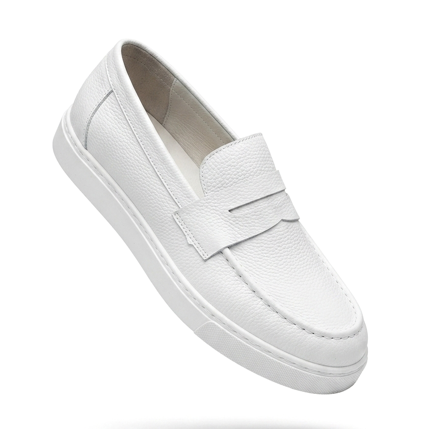 JY180 Estilo X Laceless Skin Men's Casual Sports Classic Shoes - White