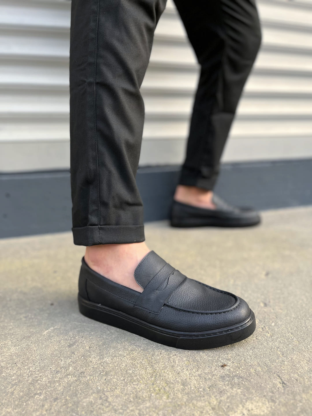 JY180 Estilo X Laceless Skin Men's Casual Sports Classic Shoes - Black
