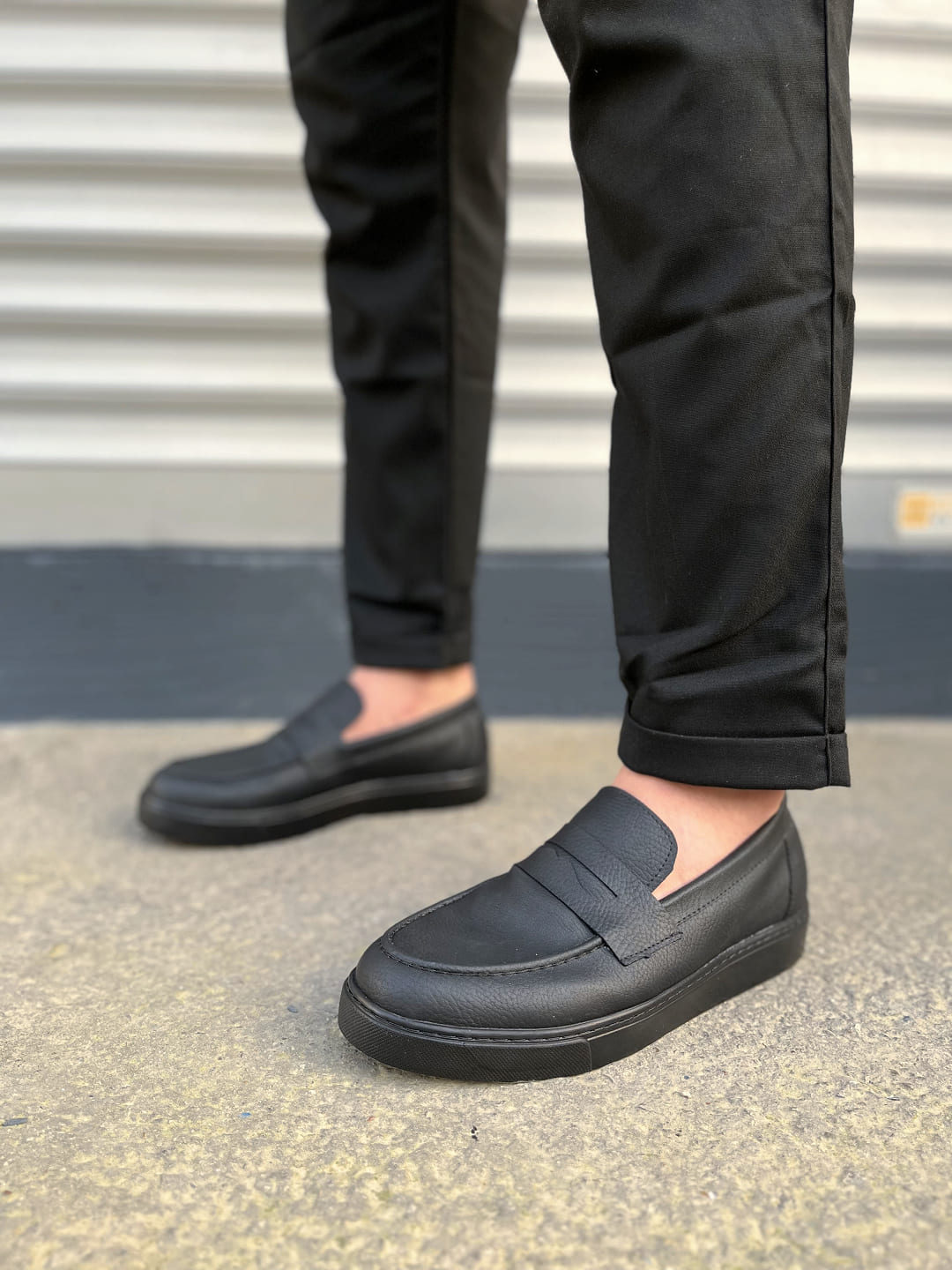JY180 Estilo X Laceless Skin Men's Casual Sports Classic Shoes - Black