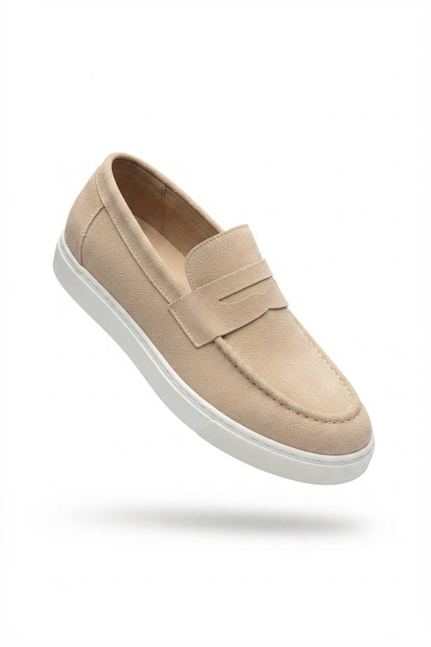 JY180 Estilo X Laceless Suede Men's Casual Sports Classic Shoes - Cream