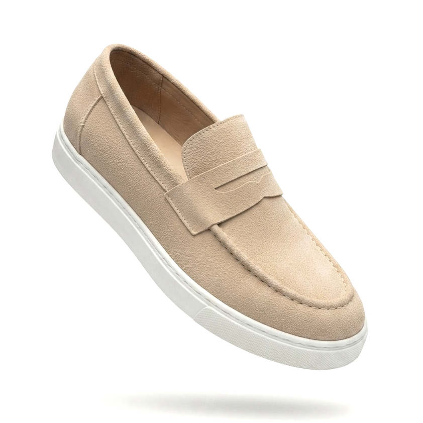 JY180 Estilo X Laceless Suede Men's Casual Sports Classic Shoes - Cream