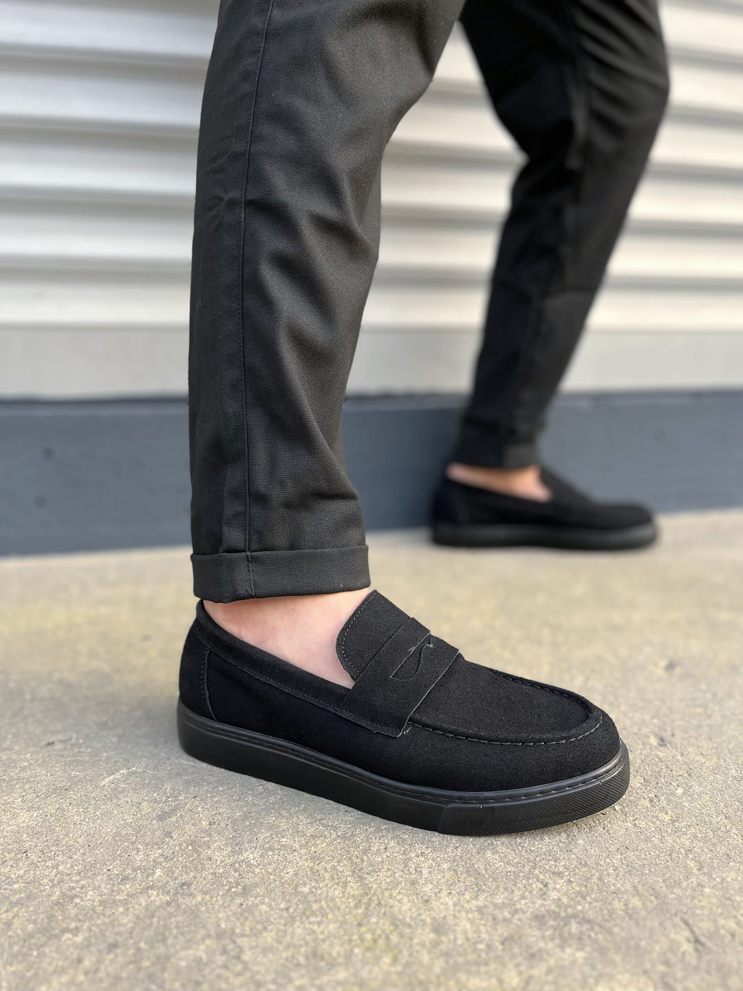 JY180 Estilo X Laceless Suede Men's Casual Sports Classic Shoes - Black