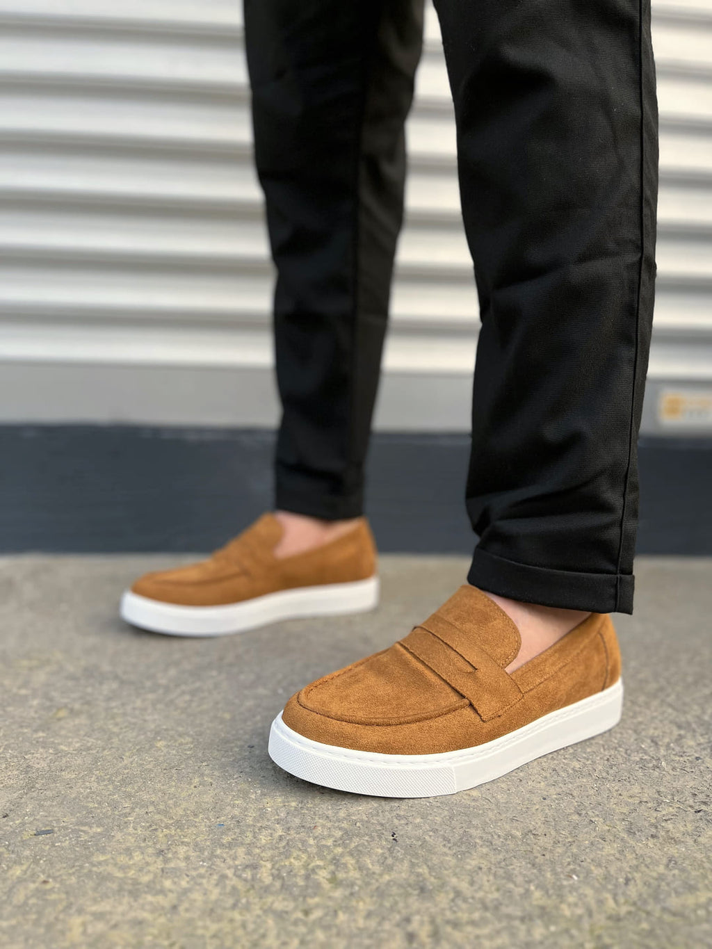 JY180 Estilo X Laceless Suede Men's Casual Sports Classic Shoes - Tan