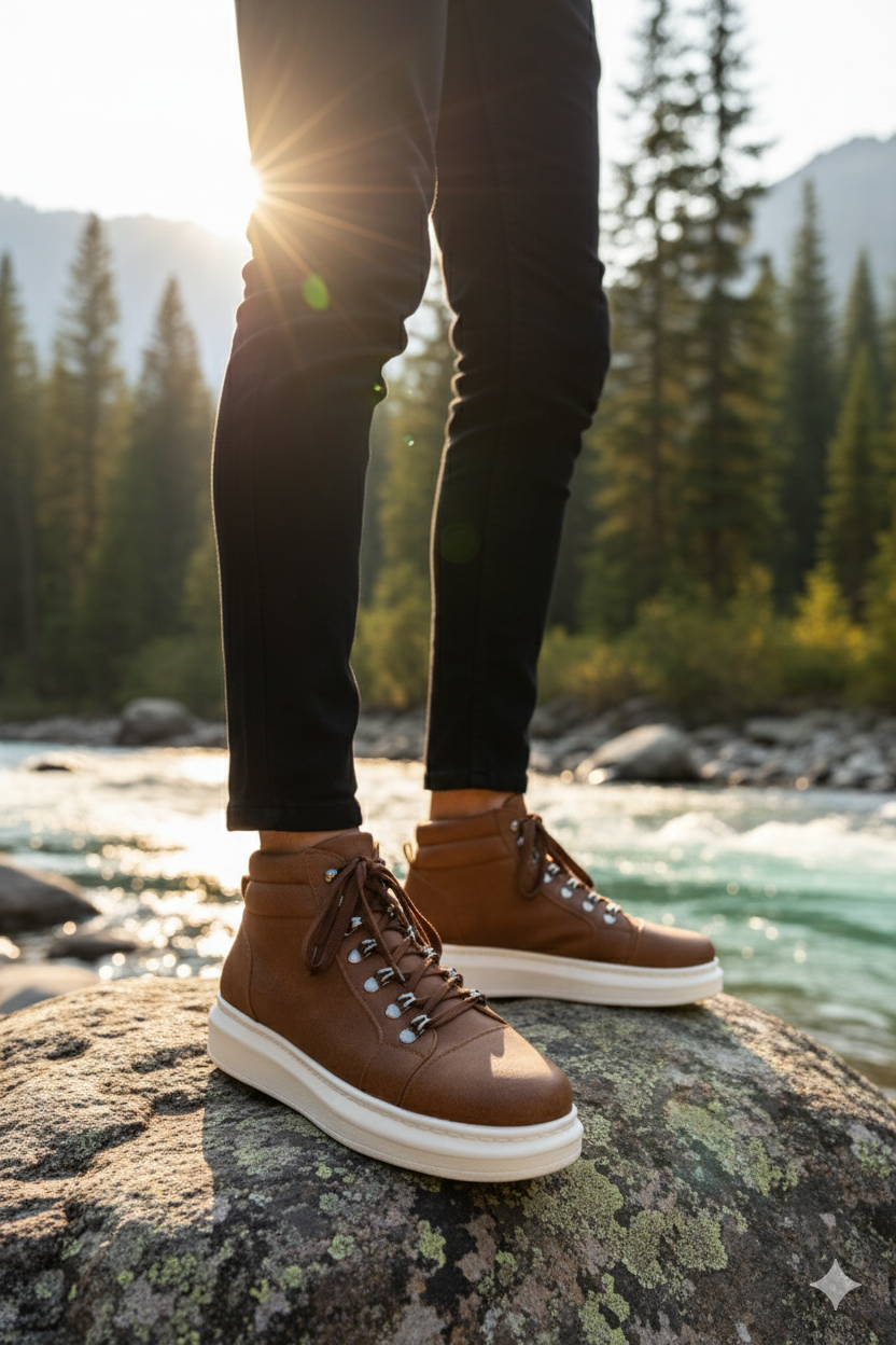 ZRJ206 Bağcıklı Taba Süet Erkek Spor Bot