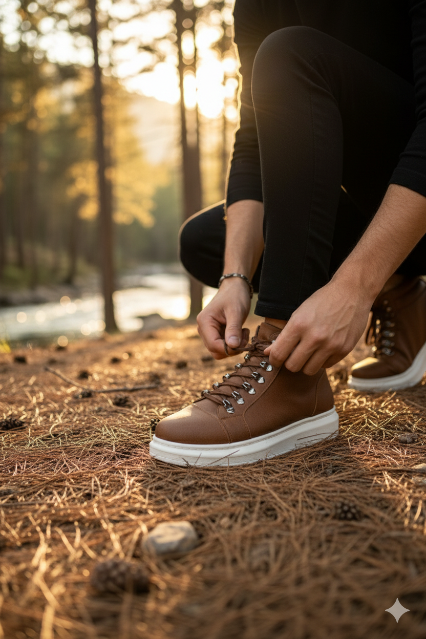 ZRJ206 Bağcıklı Taba Süet Erkek Spor Bot