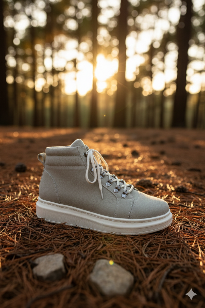 ZRJ206 Bağcıklı Gri Süet Erkek Spor Bot