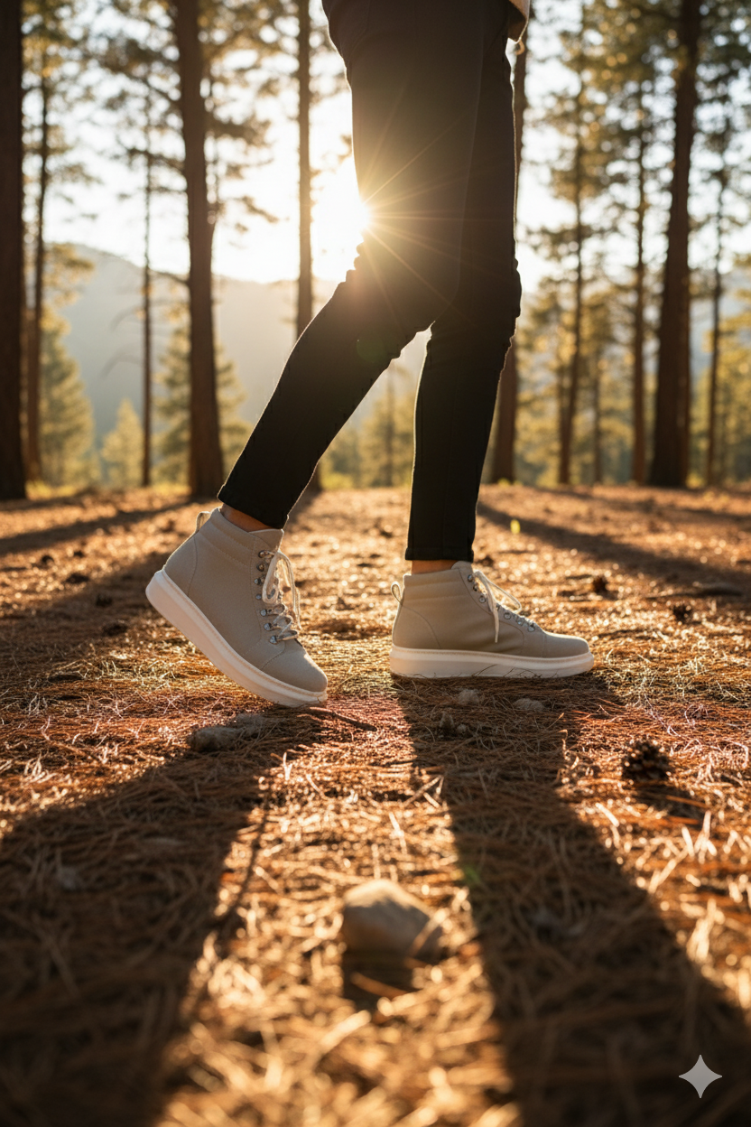 ZRJ206 Bağcıklı Gri Süet Erkek Spor Bot