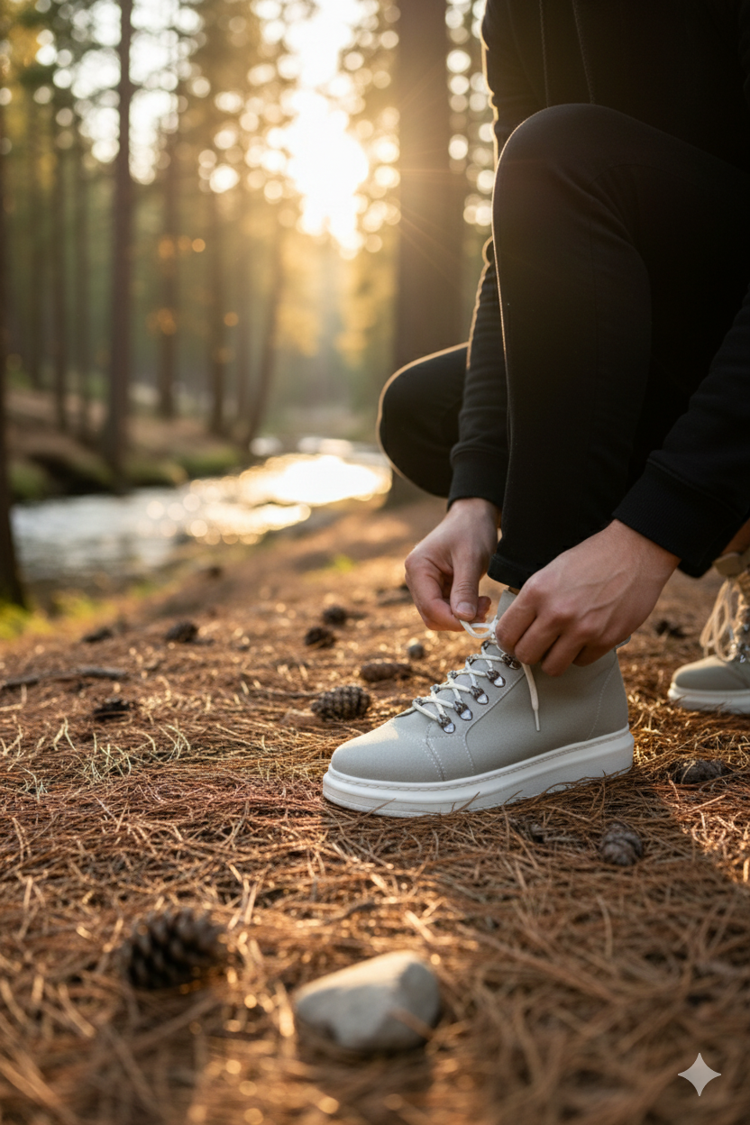 ZRJ206 Bağcıklı Gri Süet Erkek Spor Bot