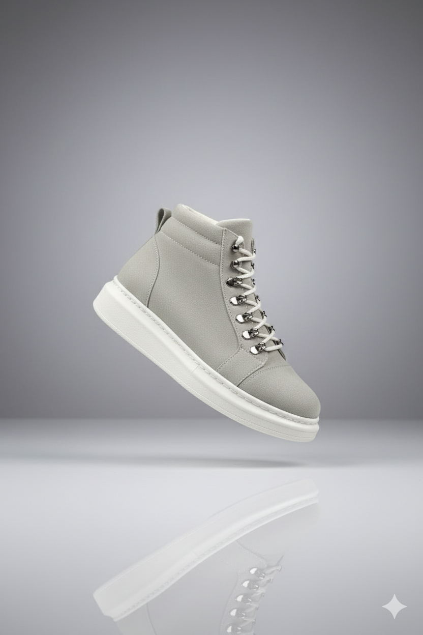 ZRJ206 Bağcıklı Gri Süet Erkek Spor Bot