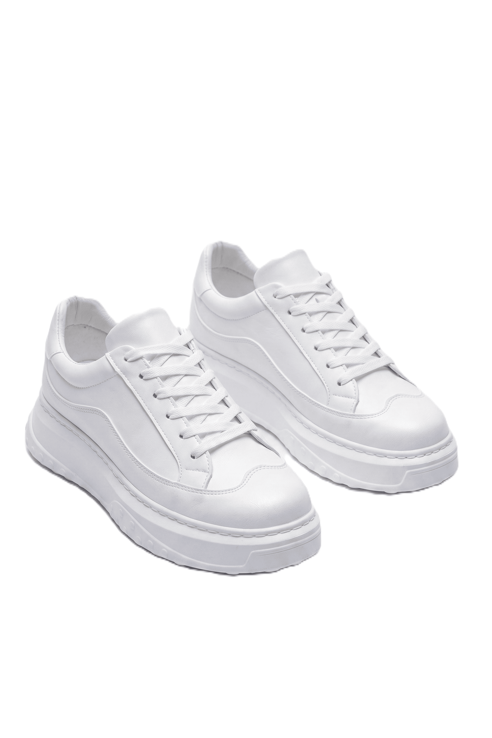 ZRJ507 Premium Comfort Bağcıklı Erkek Günlük Sneaker Beyaz