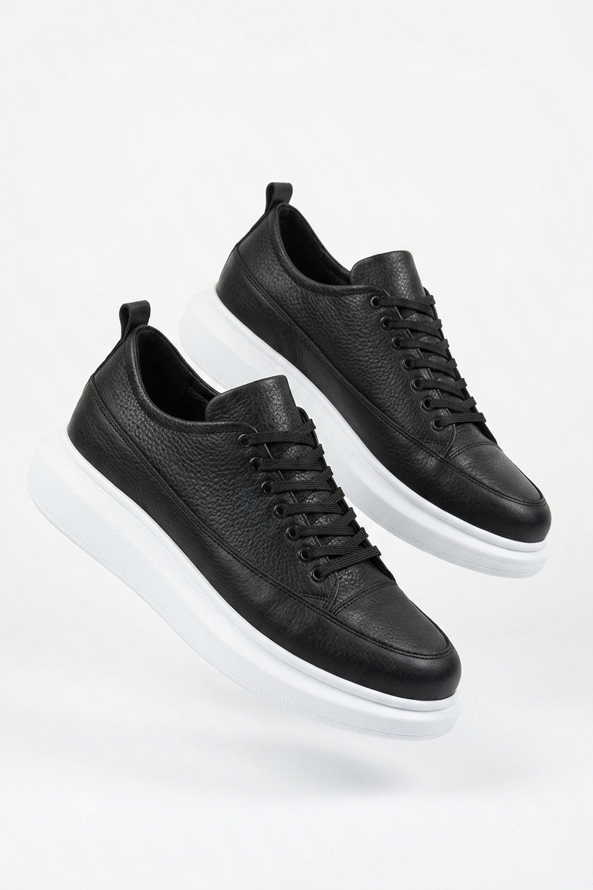 Axel Yüksek Kalite Alexander Model Erkek Günlük Sneaker Siyah Beyaz