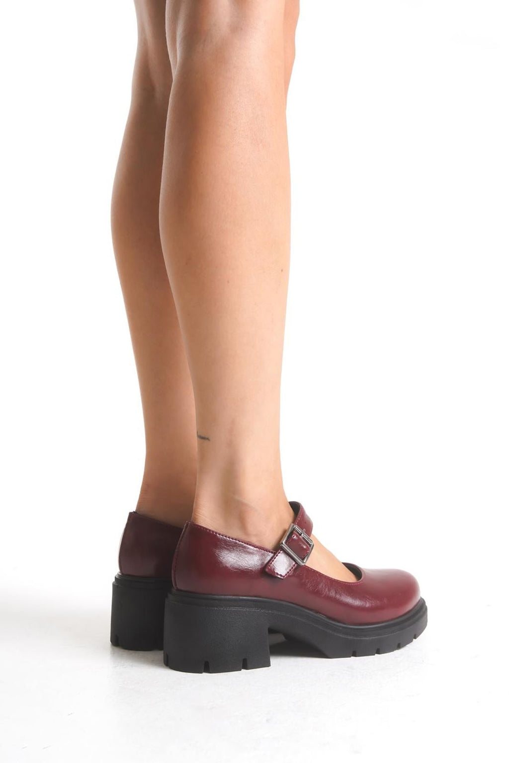 ZRİN-708 Premium Bordo Kırışık Rugan Ortopedik Yüksek Tabanlı Loafer