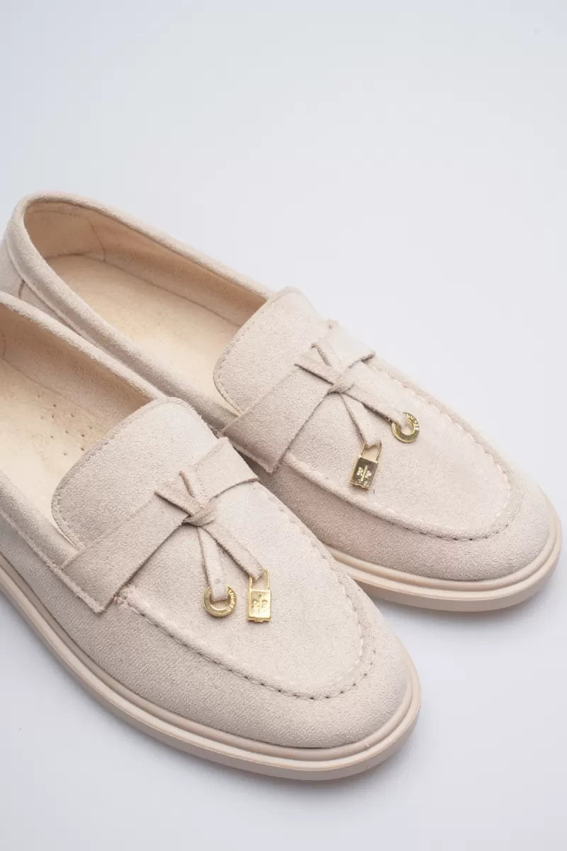 Braga Premium Günlük Bej Süet Loafer