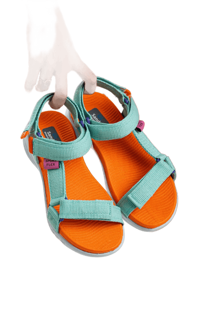 Sandals Comfortable Sole Velcro Daily Women's Sports Green Orange Sandals