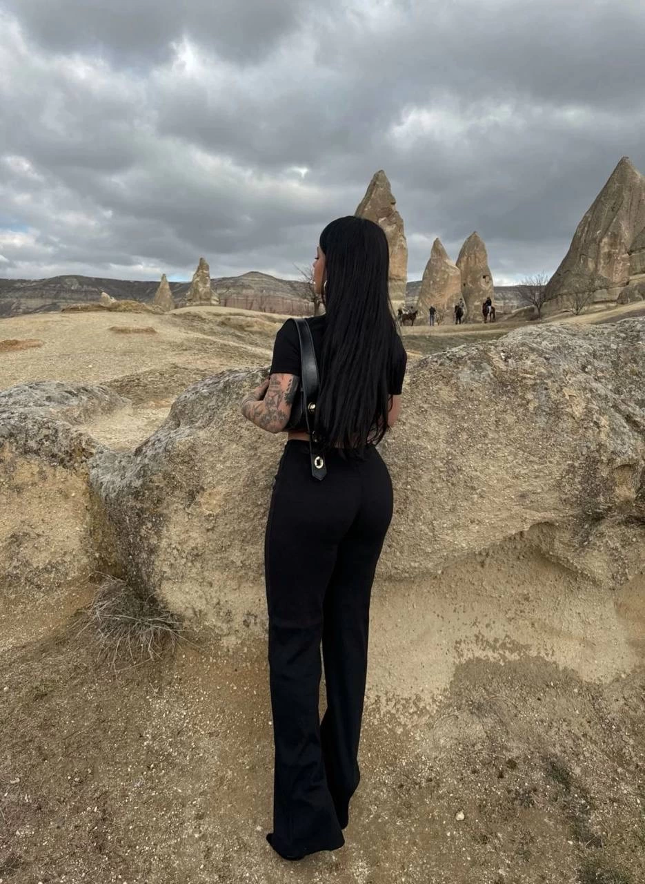 Women's Black Crop Wide Leg Trousers Top and Bottom Set