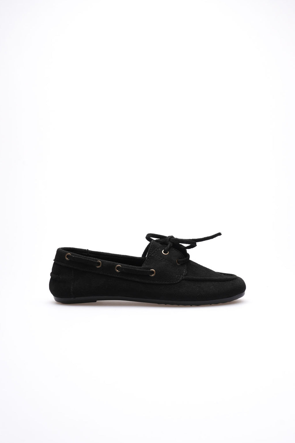 Sassani Premium Siyah Boncuklu Günlük Süet Loafer