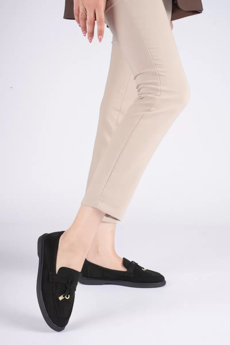 Braga Premium Günlük Siyah Süet Loafer